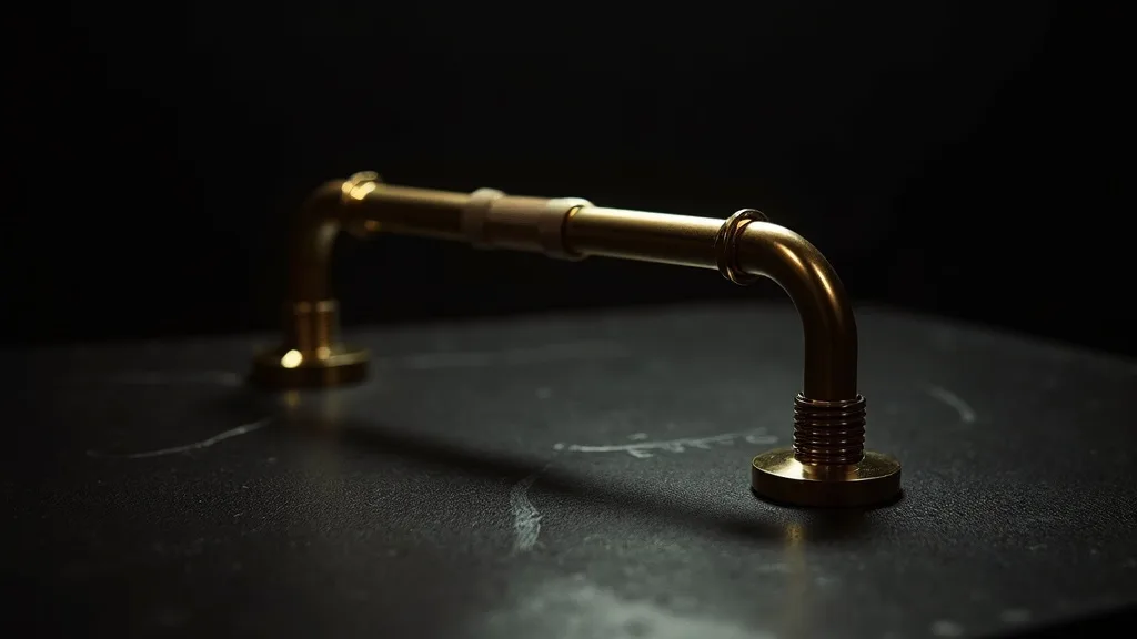barre d ecartement de laiton solide pres d un faux creux qui plie, lumiere basse sur cuir a Grenoble
